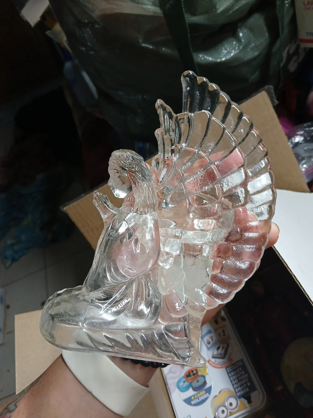 House of Lloyd glass angel tealight holder from 1989.